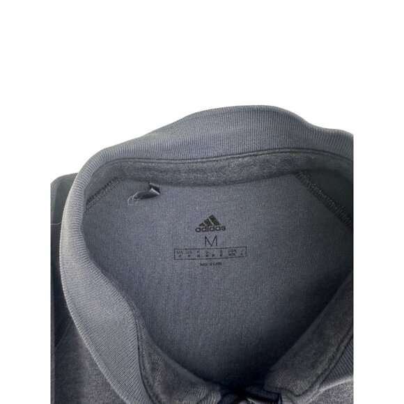Adidas Golf 1/4 Zip Medium Blue Club Sweatshirt Pullover Performance-Cobblestone - Picture 3 of 6
